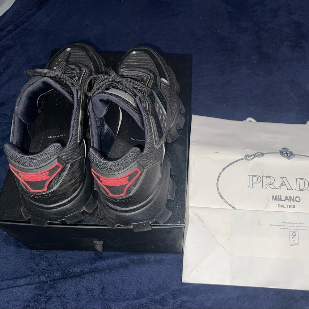 PRADA Cloudbust Thunder Knit Black Size 14 EU 47